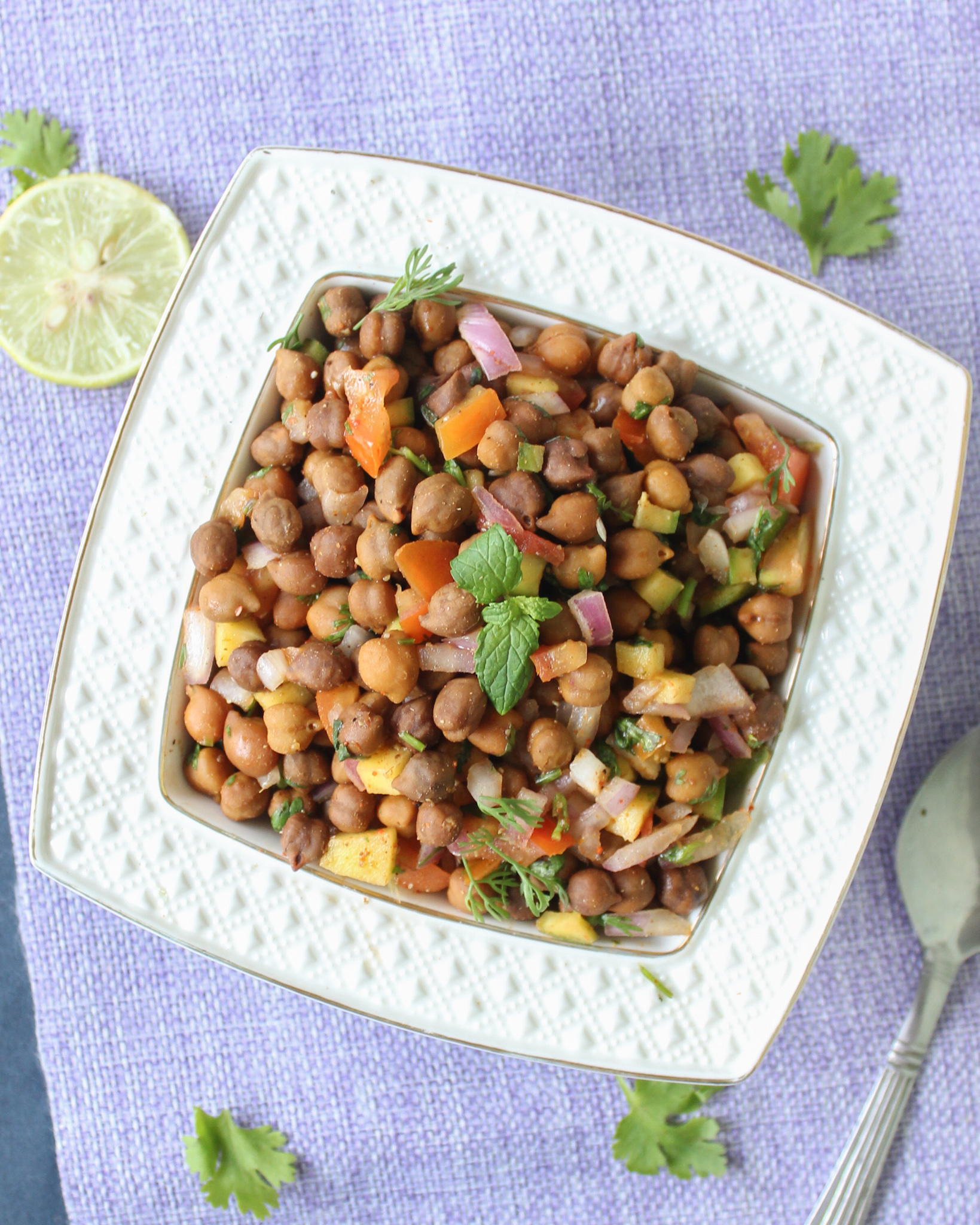 Kala Chana Chaat Recipe | Nutritious Desi Delight: Black Chickpea Salad Recipe - Happinesss Is Homemade