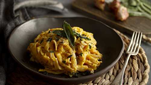 Roasted Garlic and Butternut Linguine