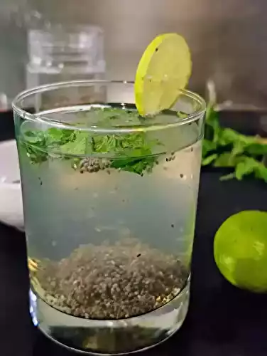 Classic Zest: Lemon-Mint Chia Detox Water