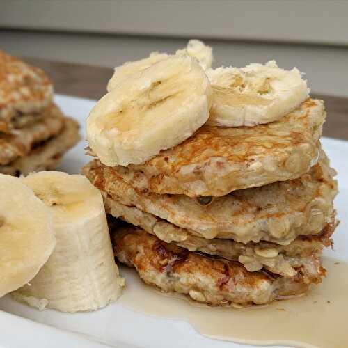 Banana Oatmeal Protein Pancakes