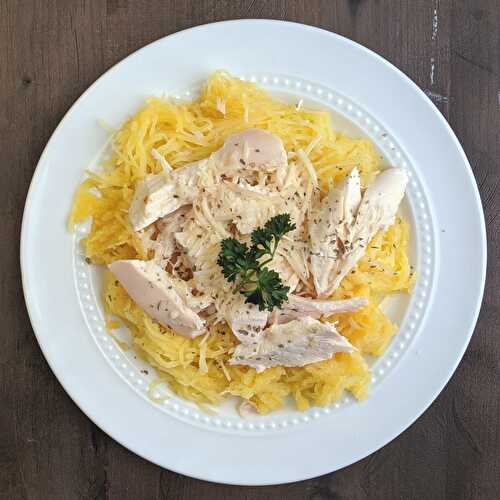 Spaghetti Squash with Chicken and Parmesan