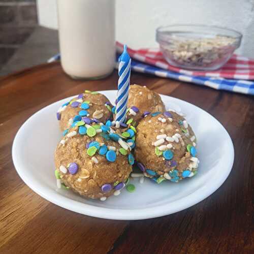 Cake Batter Protein Balls