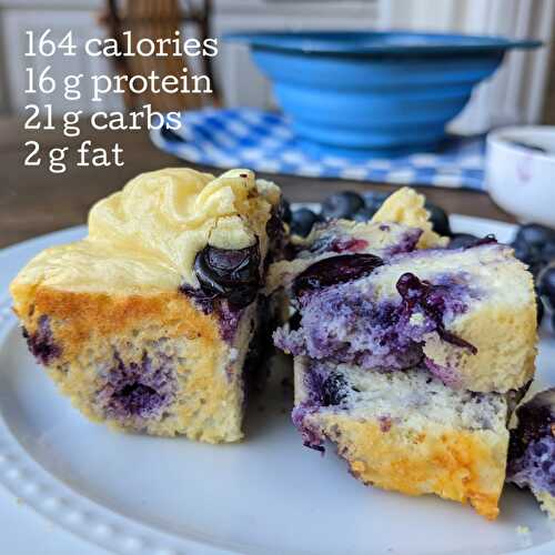 Protein Blueberries and Cream Cake