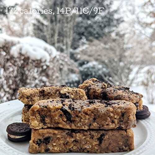 Homemade Cookies and Cream Protein Bars