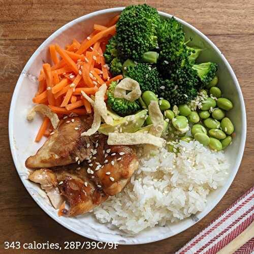 Build Your Own Power Plate: Teriyaki Chicken Lunch