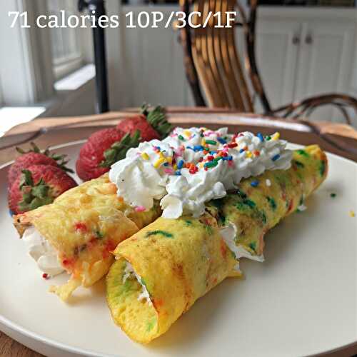 Low Carb Birthday Cake Crepes