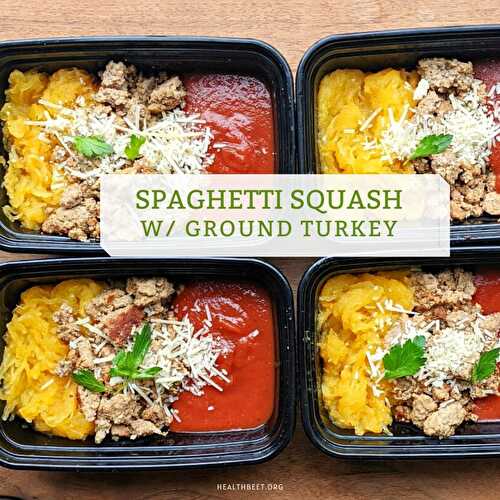 Spaghetti Squash with Ground Turkey Dinner