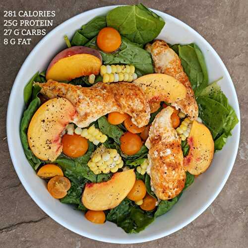 Fall Grilled Chicken and Peach Salad