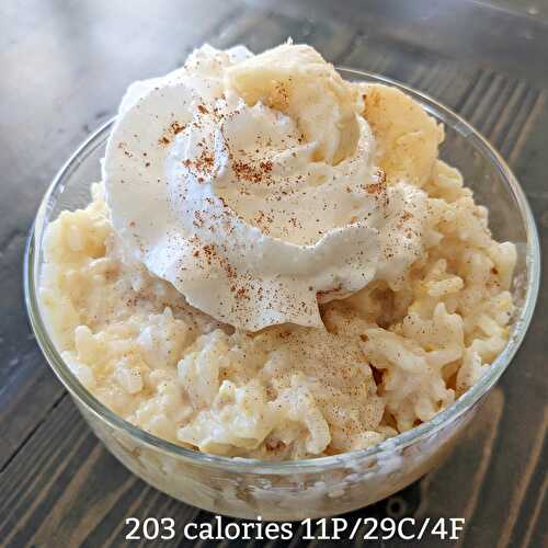 Low Sugar Rice Pudding