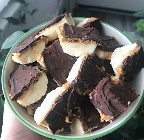Peanut butter chocolate banana slices