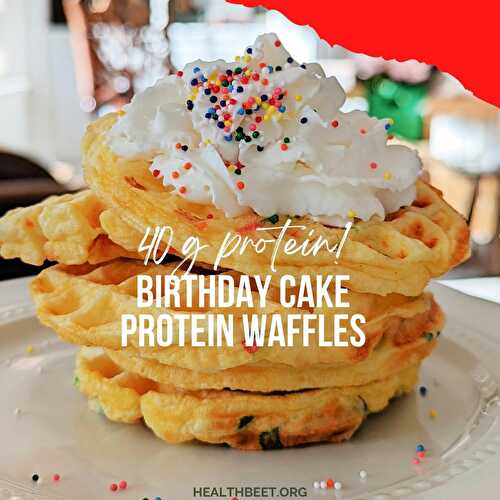 Birthday Cake Waffle {with 40 g protein}