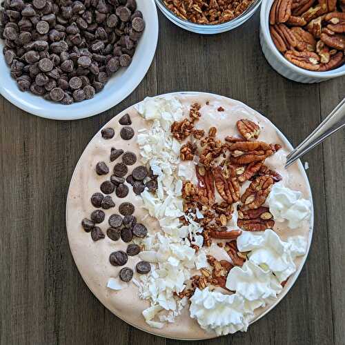 German Chocolate Cake Protein Smoothie Bowl