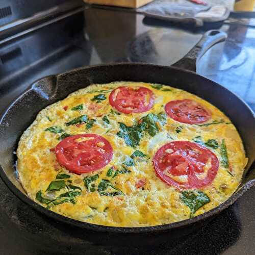 High Protein, Low Carb Spinach Frittata