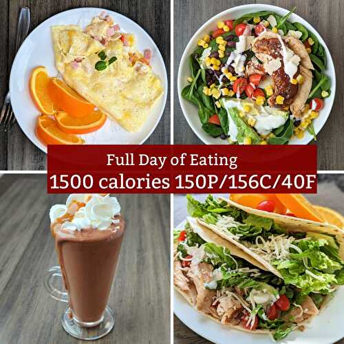 Full Day of Eating 1500 calories