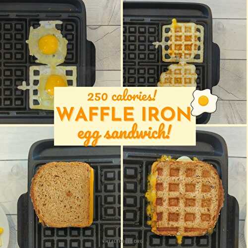 Waffle Iron Breakfast Egg & Cheese Sandwich