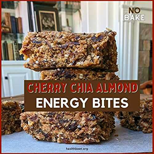 Cherry Chia Almond No Bake Energy Bites