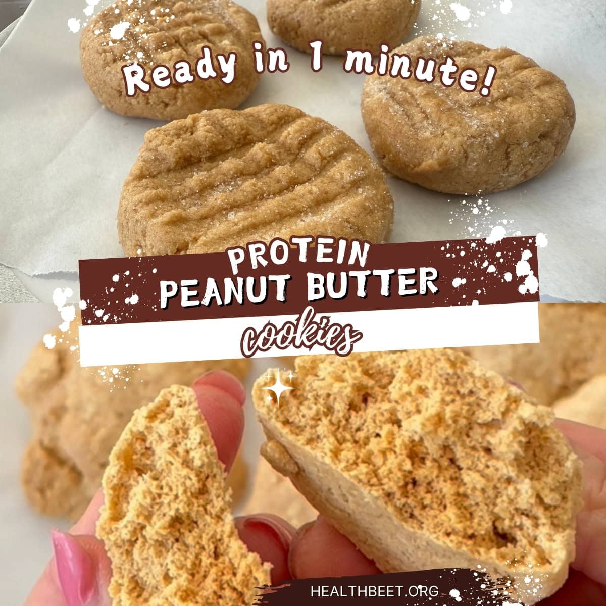 1 Minute Peanut Butter Protein Cookies