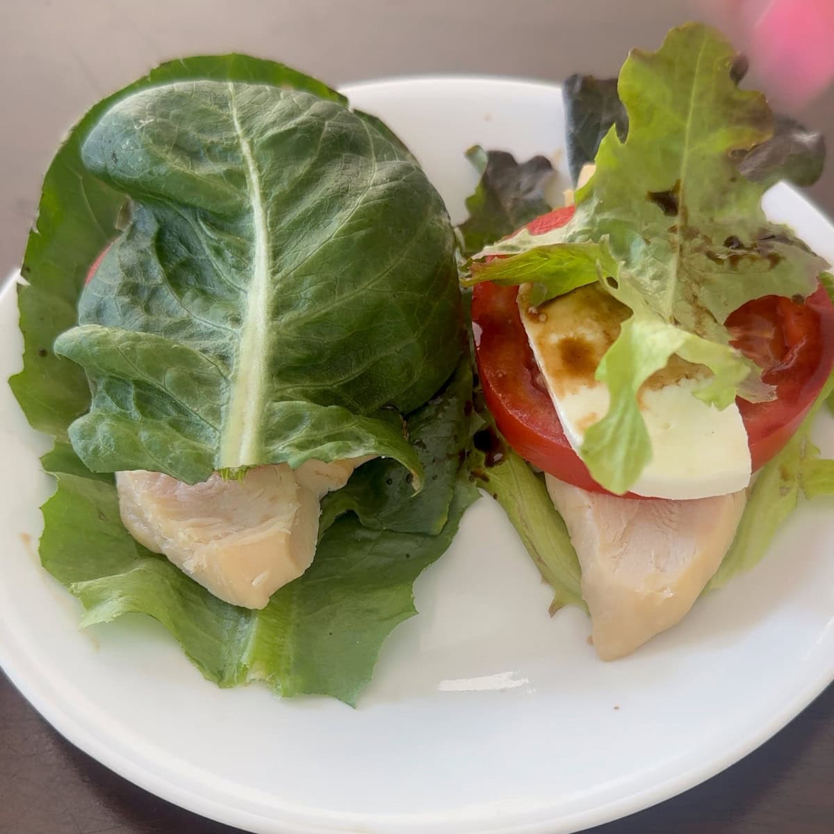 Caprese Chicken Low Carb Salad Sandwich