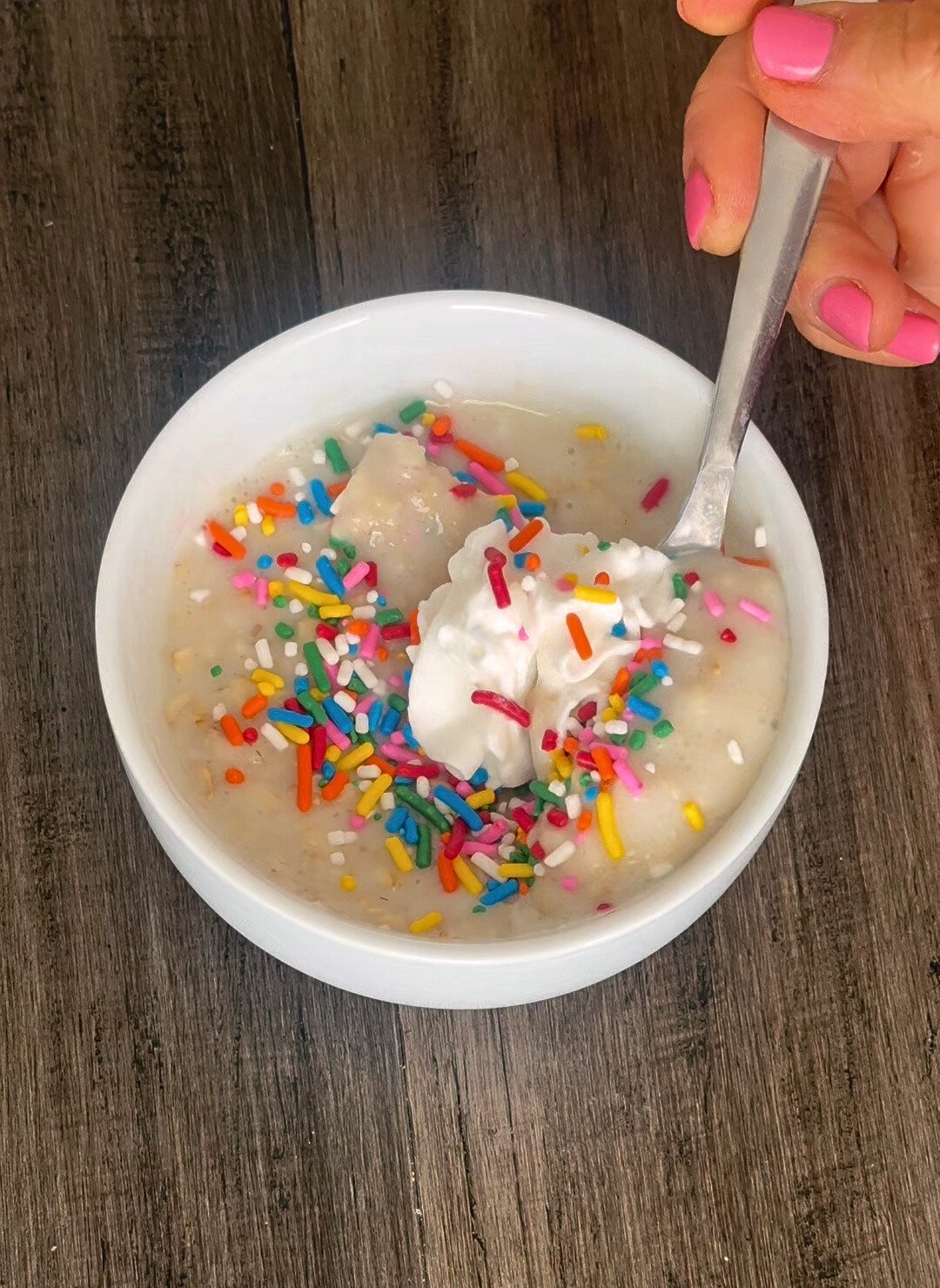 Birthday Cake Protein Oatmeal