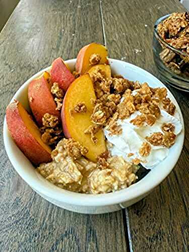 Peach Crisp Protein Oatmeal