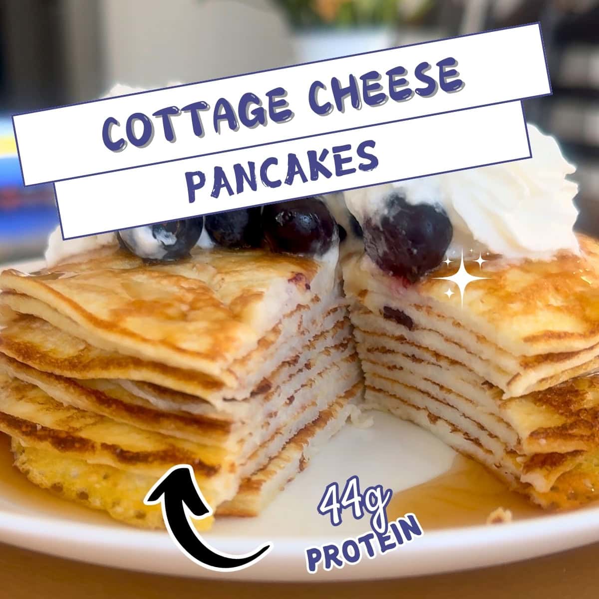 High Protein Cottage Cheese Pancakes
