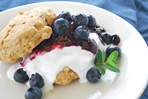 Blueberry Shortcake - Healthier Steps