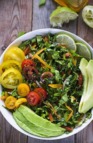 Vegan Kale Salad - Healthier Steps