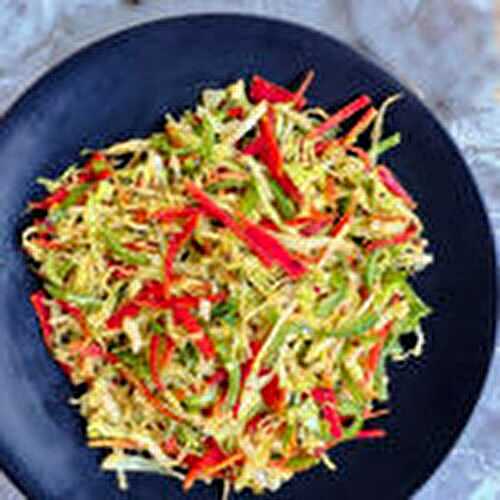 Cabbage Stir-Fry With Carrots And Peppers