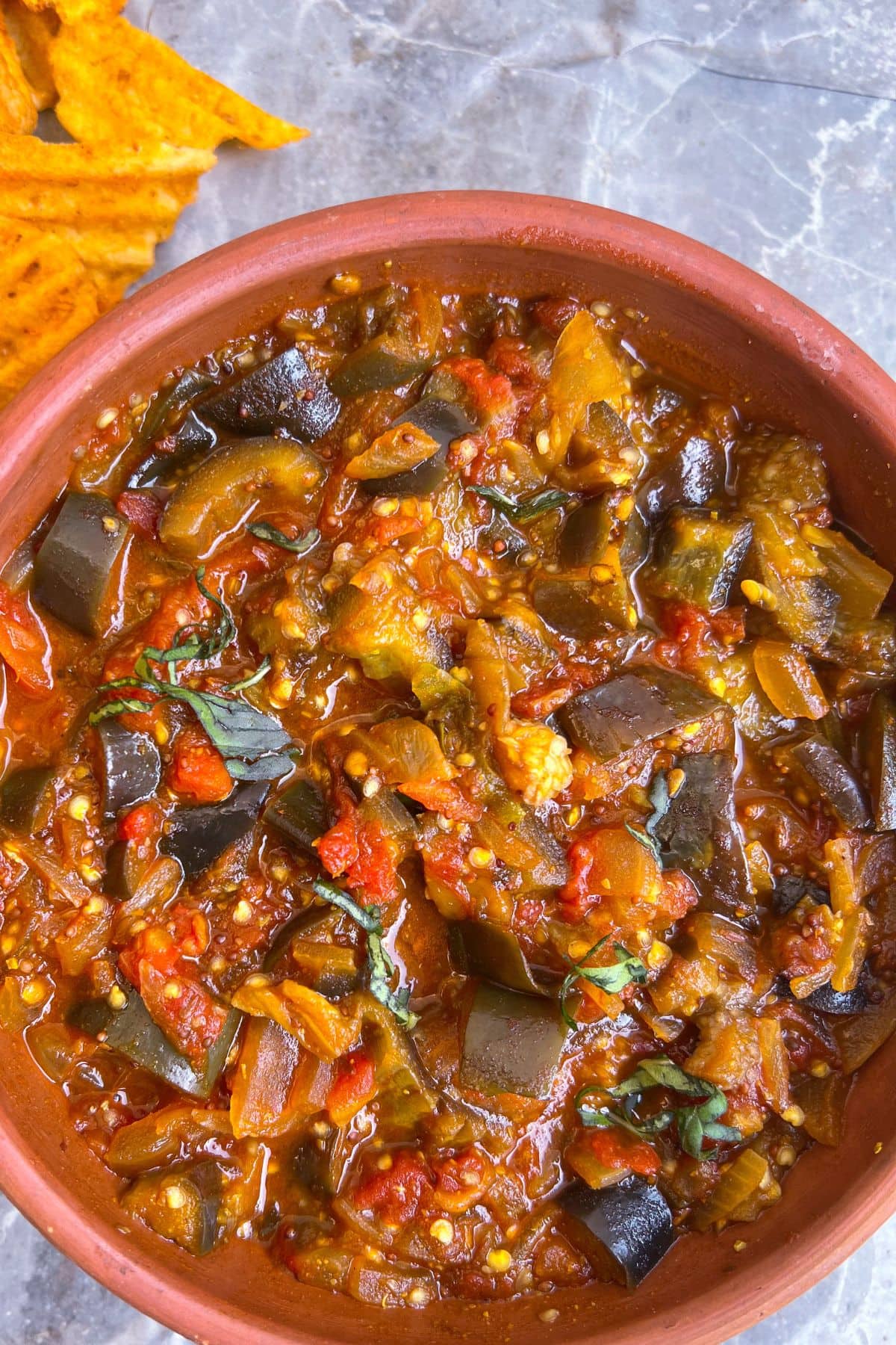 Vegan Eggplant and Tomato Chutney