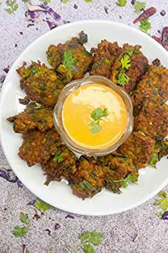 Yellow Lentil and Spinach Bhajias