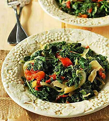 African-Style Braised Kale And Tomatoes