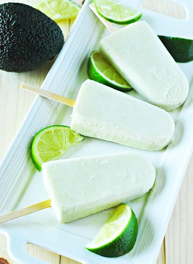 Avocado Lime Popsicles