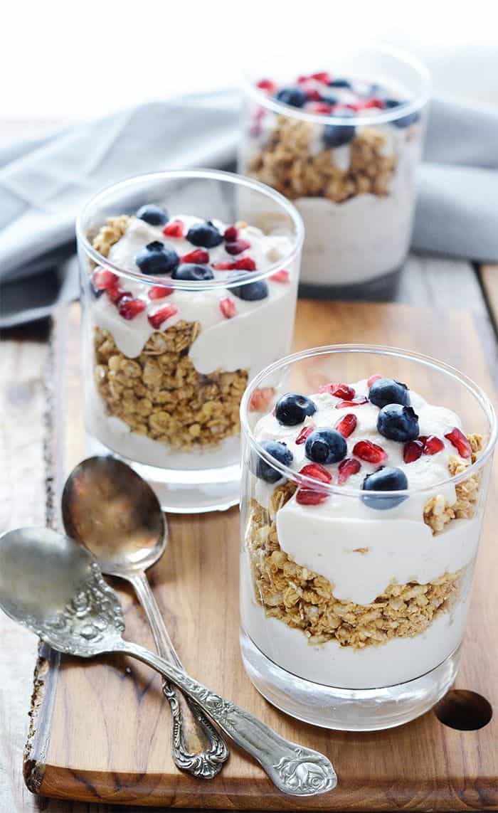 Blueberry Pomegranate Breakfast Parfait