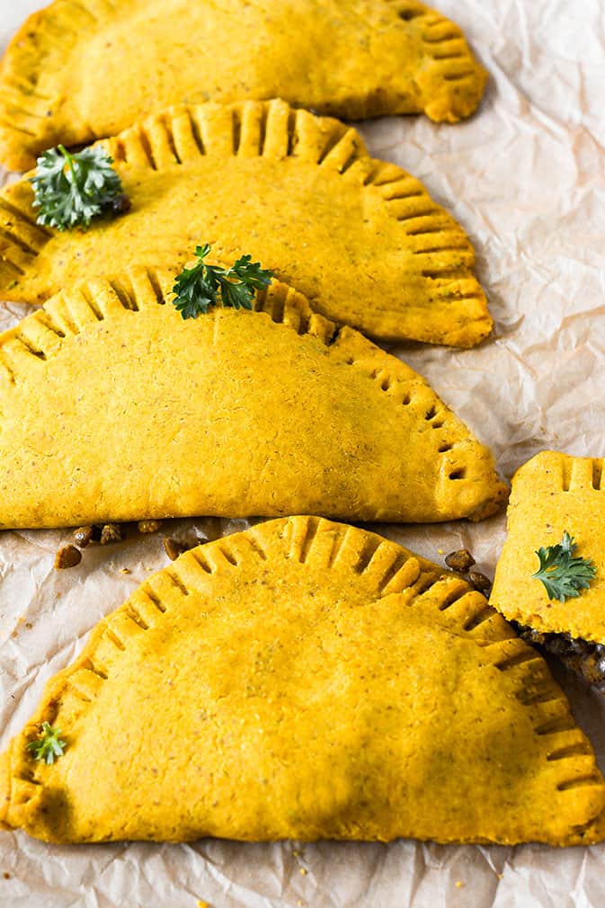 Jamaican Lentil Patties (Gluten-Free, Vegan)