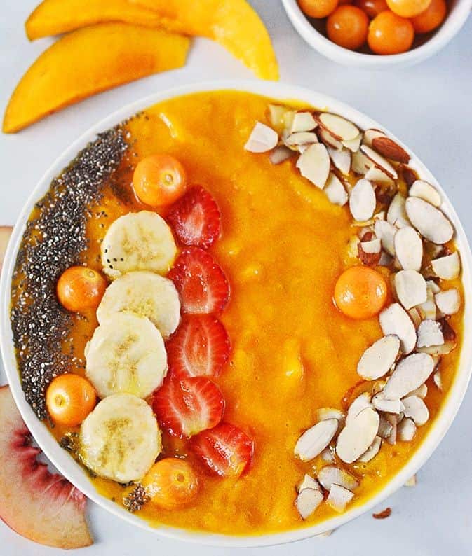 Mango Peach Smoothie Bowl