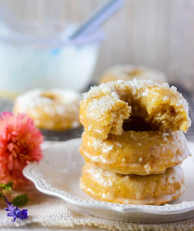 Vegan Pineapple Coconut Donuts