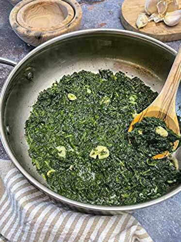 Sautéed Frozen Spinach
