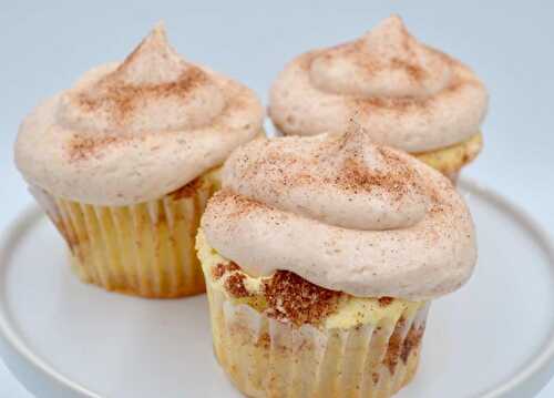 Churro Cupcakes with Buttercream Frosting