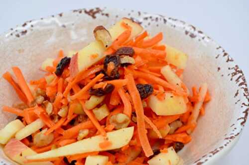 Carrot Apple and Walnut Salad