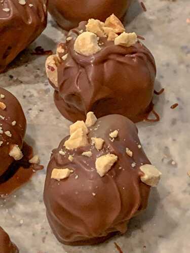 Chocolate Covered Peanut Butter Crunch Balls