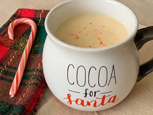Slow Cooker Peppermint White Hot Chocolate