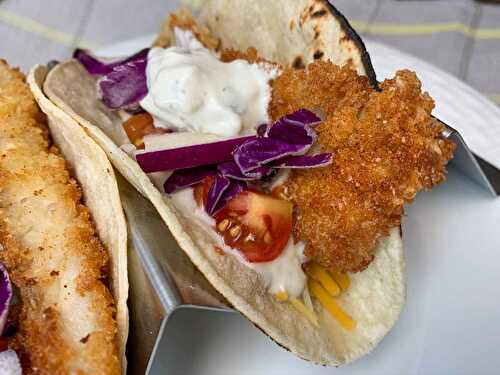 Fish Tacos with Green Chili Sauce