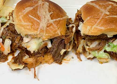 BBQ Pulled Pork Sliders with Ranch Slaw