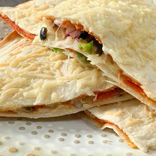 Pepperoni Pizza Style Quesadillas