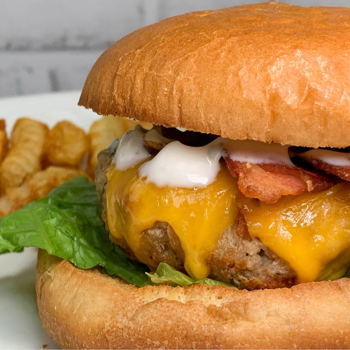 Bacon Ranch Chicken Burgers