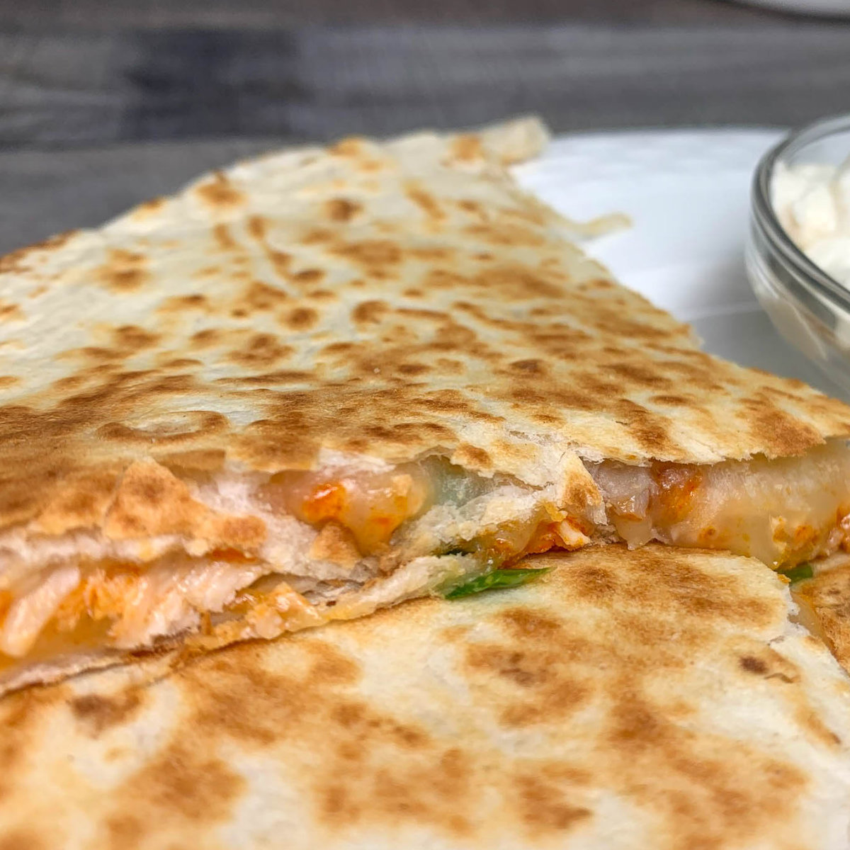 Buffalo Chicken Quesadillas