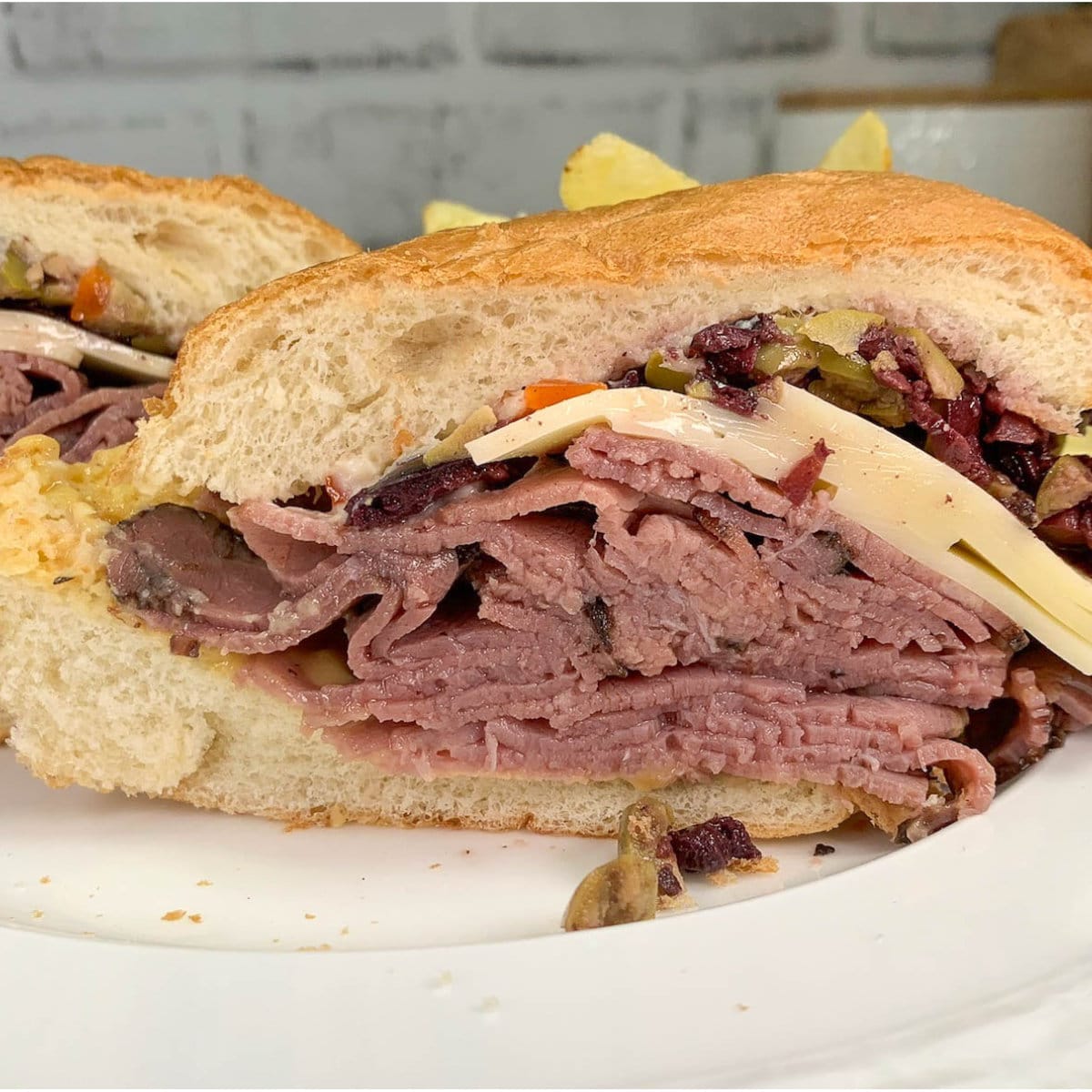 Roast Beef Sandwich with Olives