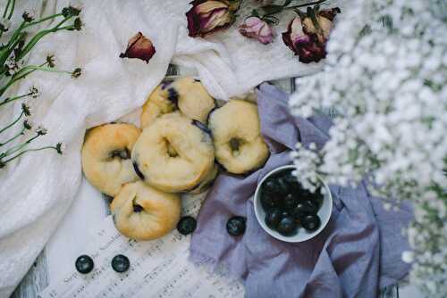  Blueberry Bagels - Low Carb