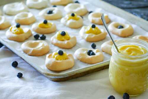 Keto Lemon Meringue Thumbprint Cookies