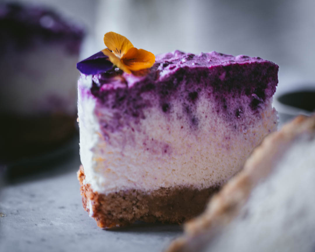 No-Bake Cheesecake with Berry Compote